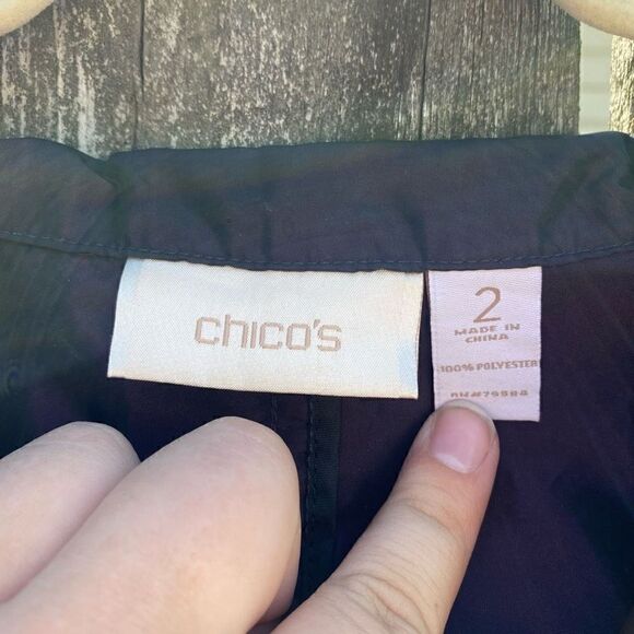 Chico’s Purple Windbreaker Jacket | L 2 - Picture 2 of 4